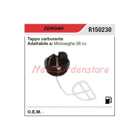 ZENOAH fuel filler cap 38cc chainsaw R150230 | Newgardenstore.eu