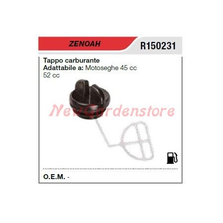 Tapón del depósito ZENOAH motosierra 45cc R150231 | Newgardenstore.eu