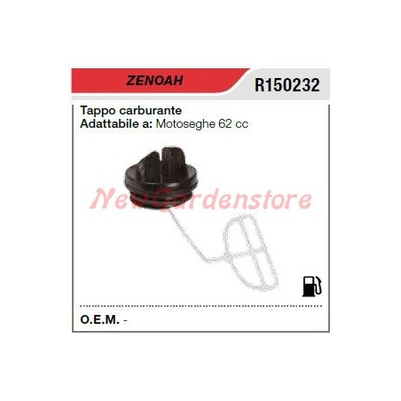 Tapón del depósito ZENOAH motosierra 62cc R150232 | Newgardenstore.eu