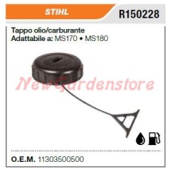 STIHL chainsaw MS170 MS 180 oil filler cap compatible R150228 1130-350-0500 | Newgardenstore.eu