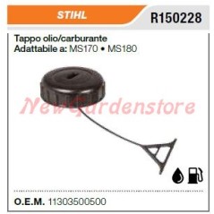 STIHL motosierra MS170 MS 180 tapón de llenado de aceite compatible R150228 1130-350-0500 | Newgardenstore.eu