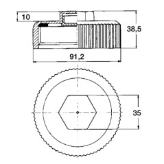 Bouchon de réservoir de carburant en polypropylène pour tracteur agricole et camion | Newgardenstore.eu