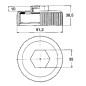 Polypropylene fuel tank cap for agricultural tractor and truck