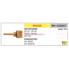 Bouchon de remplissage d'huile DUCAR pompe à moteur DP 25 40 50 80 DPT 80 038087