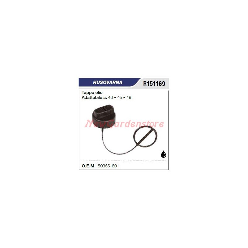 Tapón de llenado de aceite HUSQVARNA motosierra 40 45 49 503551601