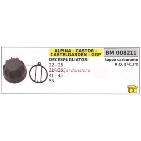 Bouchon de remplissage de carburant ALPINA débroussailleuse 22 26 31 36 41 45 55 008211 | Newgardenstore.eu