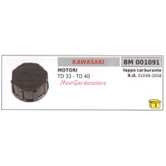 Bouchon de remplissage de carburant KAWASAKI moteur débroussailleuse TD 33 40 001091 | Newgardenstore.eu