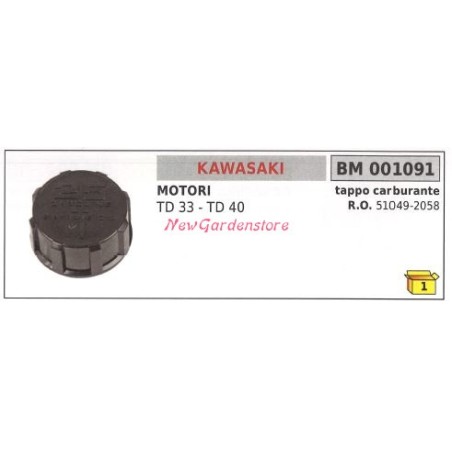 Tapón de llenado de combustible KAWASAKI motor desbrozadora TD 33 40 001091 | Newgardenstore.eu