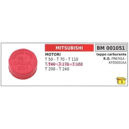 Öleinfülldeckel Motor MITSUBISHI Freischneider T 50 70 110 001051 | Newgardenstore.eu