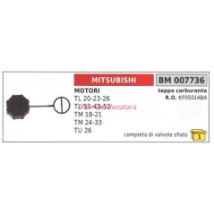 Bouchon de remplissage de carburant moteur MITSUBISHI débroussailleuse TL 20 23 26 007736 | Newgardenstore.eu