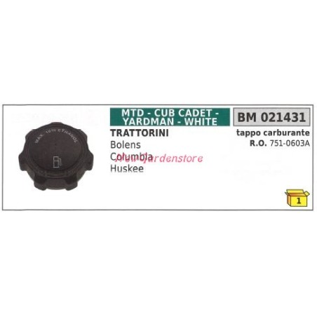 Bouchon de remplissage MTD tracteur de pelouse Bolens Cub cadet ORIGINAL | Newgardenstore.eu