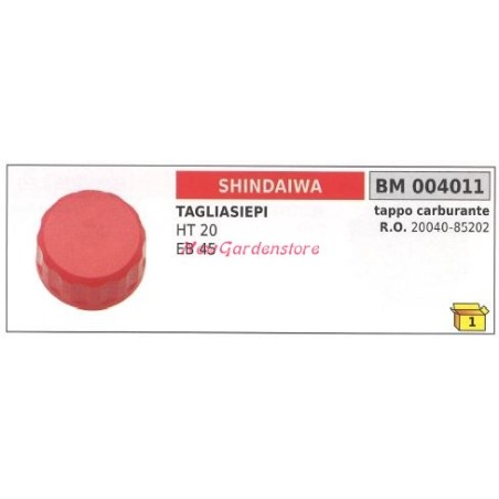 Bouchon de réservoir SHINDAIWA moteur taille-haie HT 20 EB 45 004011 | Newgardenstore.eu