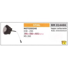 Bouchon de remplissage d'huile pour moteur de scie à chaîne STIHL 038 290 360 390 460 014466