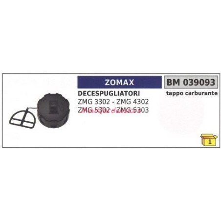 Bouchon de remplissage de carburant ZOMAX moteur ZMG 3302 4302 débroussailleuse 039093 | Newgardenstore.eu