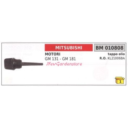 Tapón de llenado de aceite de motor MITSUBISHI motocultor GM 130 181 010808 | Newgardenstore.eu