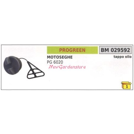 PROGREEN tronçonneuse PG 6020 bouchon de remplissage d'huile moteur 029592 | Newgardenstore.eu