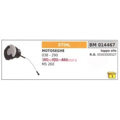 Bouchon de remplissage d'huile pour moteur de tronçonneuse STIHL 038 290 360 390 460 014467