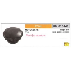 Bouchon de remplissage d'huile pour moteur de tronçonneuse STIHL 070 015441