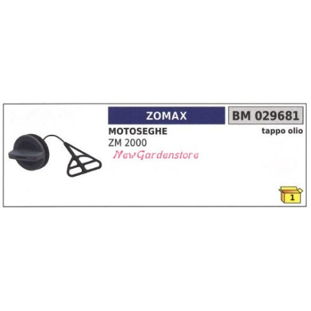 Bouchon de remplissage d'huile ZOMAX moteur scie ZM 2000 029681 | Newgardenstore.eu