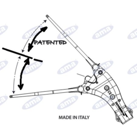 Electric olive harvester telescopic pole 2200 - 3100mm FURORE 12V - 300W