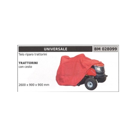 Protector UNIVERSAL para tractor de césped con cesta 2600 x 900 x 900 mm | Newgardenstore.eu