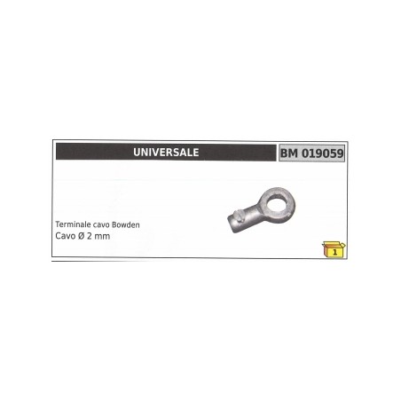 Borne de câble Bowden UNIVERSAL câble Ø 2 mm code 019059 | Newgardenstore.eu