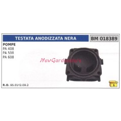 Black anodised pumphead UNIVERSAL Bertolini PA 408 508 608 pump 0188389 | Newgardenstore.eu