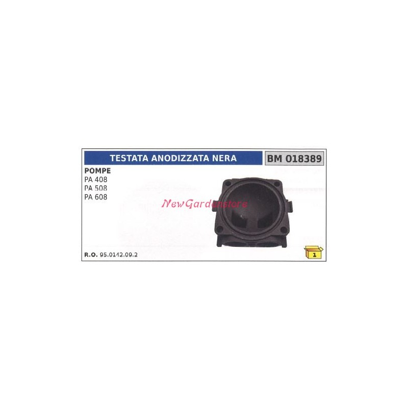 Black anodised pumphead UNIVERSAL Bertolini pump PA 408 508 608 018389
