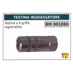 Testina ingrassatore a 4 griffe ragistrabile codice 001880 | Newgardenstore.eu