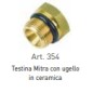 Testina mitra con ugello in ceramica TECNOSPRAY per lancia irroratore