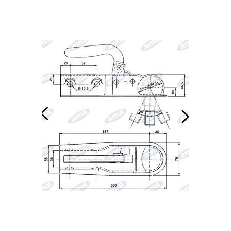 Tête d'attelage pour remorque et citerne AMA