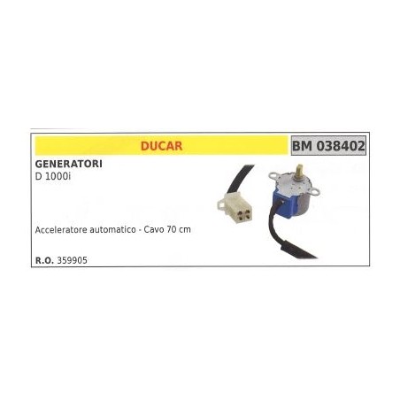 Automatic throttle cable 70 cm DUCAR generator D 1000i