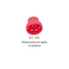 Testina turbo con ugello in ceramica TECNOSPRAY per lancia irroratore