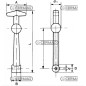 Tirante in gomma aggancia cofano motocoltivatore tipo EXTRA  L- 160 mm