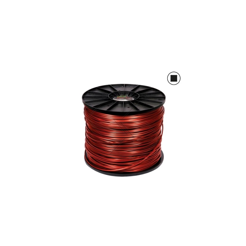 Bobina de 8 kg de hilo para desbrozadora COEX LINE, cuadrado Ø 3,5 mm, longitud 810 m