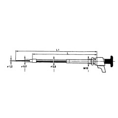 Stopstange für Motor oder Anlasser mit Harmonikadraht und Verriegelungssystem | Newgardenstore.eu