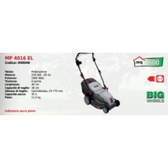 MAORI MP 4016 EL electric lawn mower with 230 Volt - 50 Hz 1600 Watt motor | Newgardenstore.eu