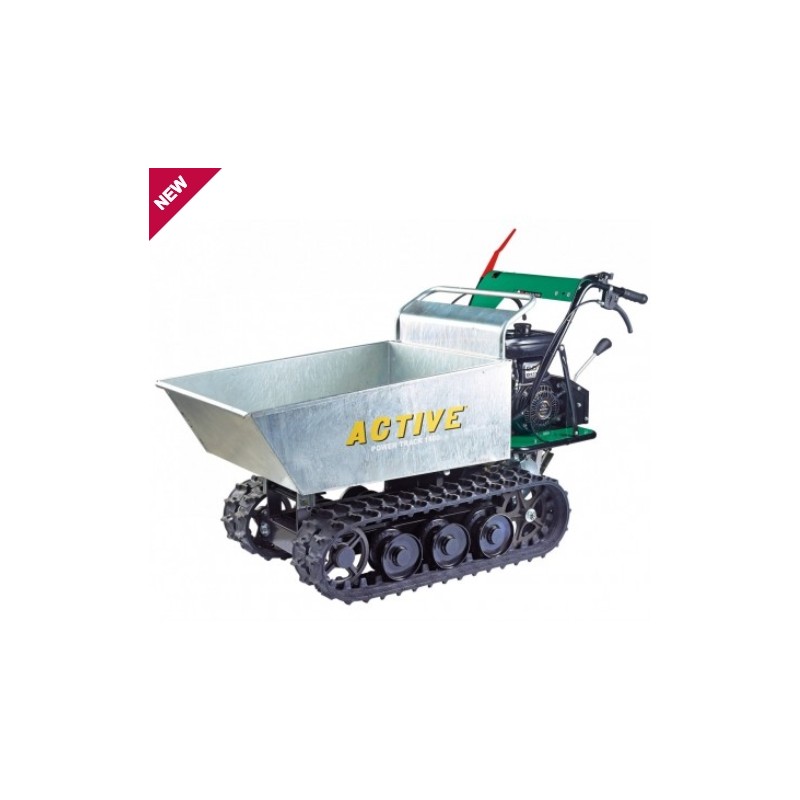 Transporteur ACTIVE POWER TRACK 1400-HDMP avec moteur Honda GX160 163 cc et basculement hydraulique.