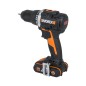 WORX WX102 Taladro atornillador sin cable 20V con 2 baterías de 2,0 Ah y cargador