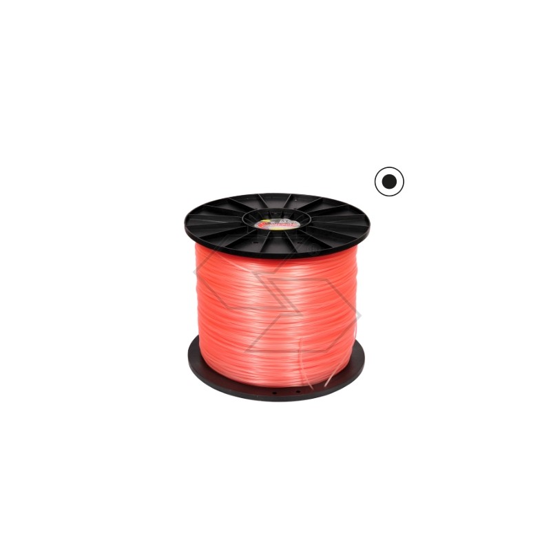 Spool 10KG of DUBLE STRONG brush cutter wire round section Ø  2.4mm length 1940m