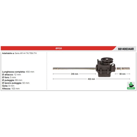 Trasmissione trazione semovenza EFCO per rasaerba tosaerba serie AR 44 | Newgardenstore.eu