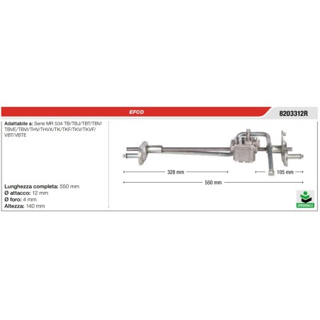 Trasmissione trazione semovenza EFCO rasaerba tosaerba serie MR 534 | Newgardenstore.eu