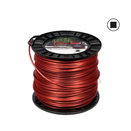 Carrete de 2,2 kg de cable de desbrozadora COEX LINE cuadrado de 2,5 mm de aprox. 318 m de longitud | Newgardenstore.eu