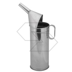 5 litre stainless steel funnel type vessel for oil, water and liquids in general | Newgardenstore.eu