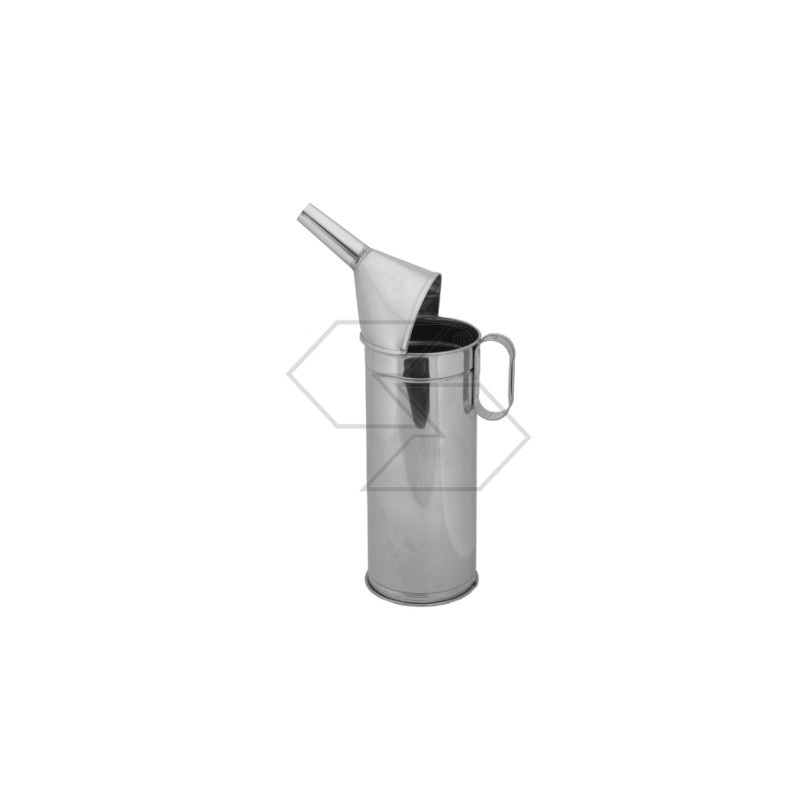 5 litre stainless steel funnel type vessel for oil, water and liquids in general