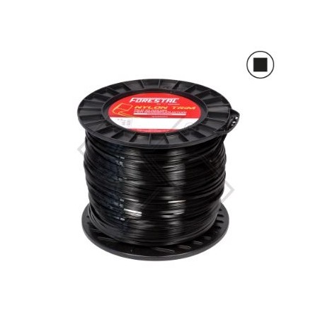 Carrete 2 Kg cable desbrozadora FORESTAL sección cuadrada Ø 2,4 mm | Newgardenstore.eu