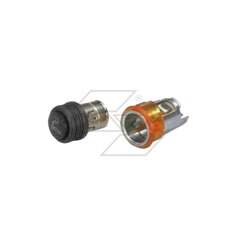Cigar lighter with socket with light for agricultural machine