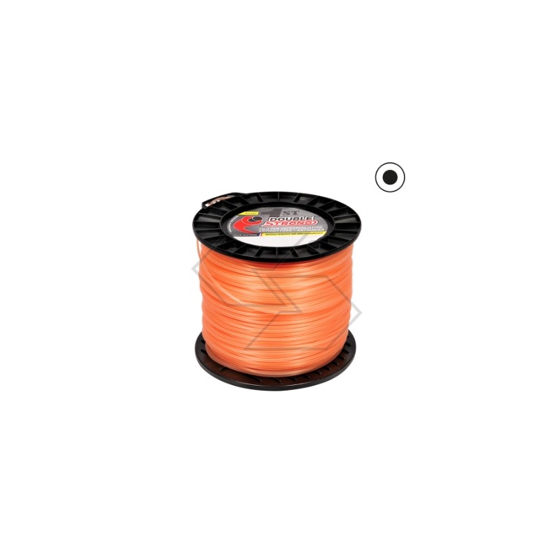 2KG reel of DUBLE STRONG brushcutter wire Ø 2.7mm round cross section length 318m