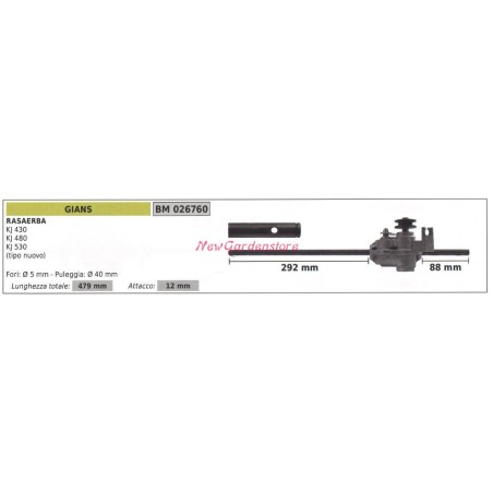 Selbstfahrender Antrieb GIANS Rasenmäher Mäher KJ 430 480 530 026760 | Newgardenstore.eu