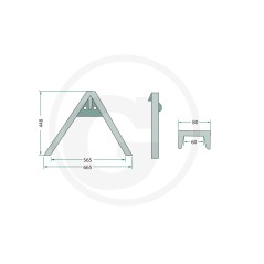 Tool triangle for devices up to 1000 kg UNIVERSAL 77875512 | Newgardenstore.eu